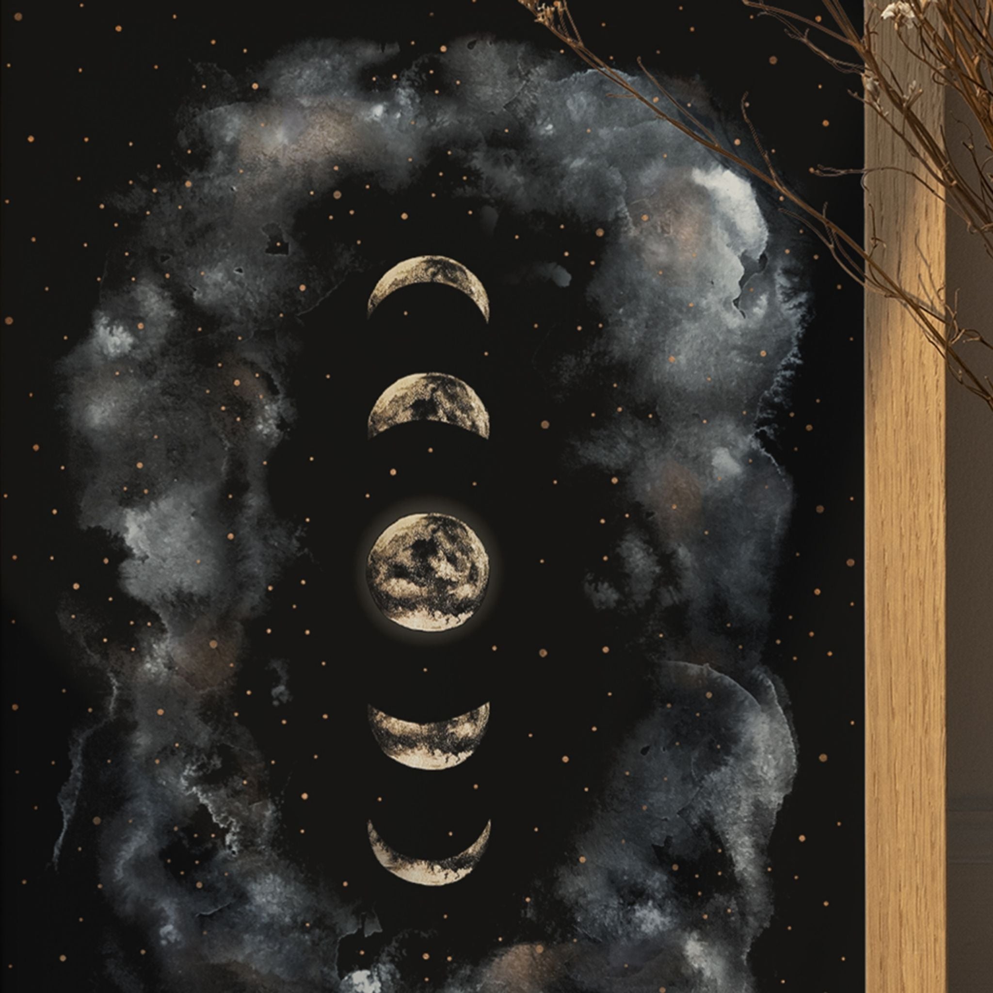 Poster magique et céleste phases de lune