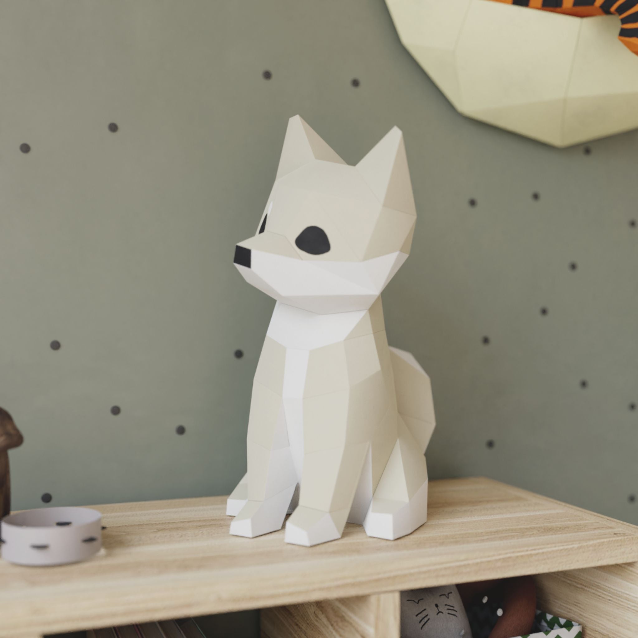 Décoration papercraft chien
