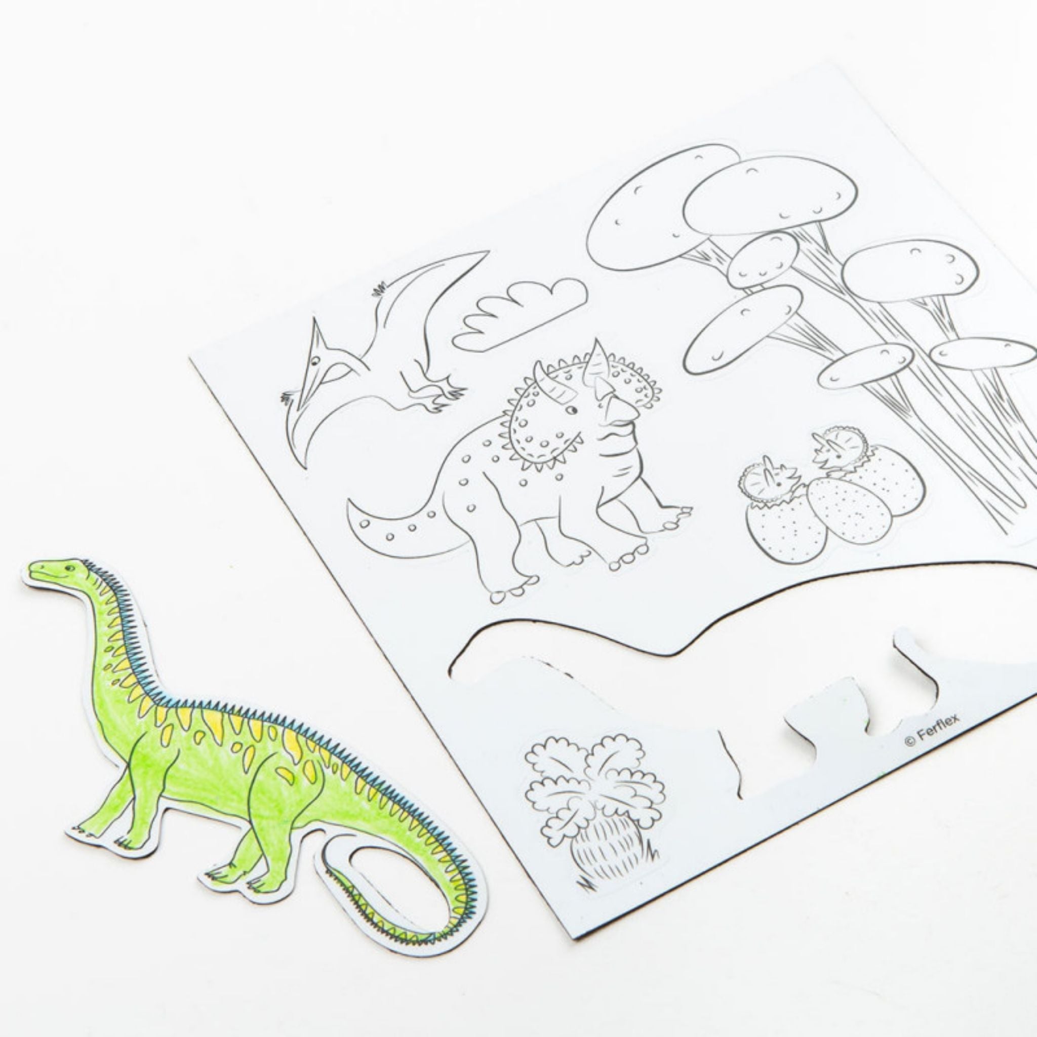 Magnets à colorier - Dinosaures